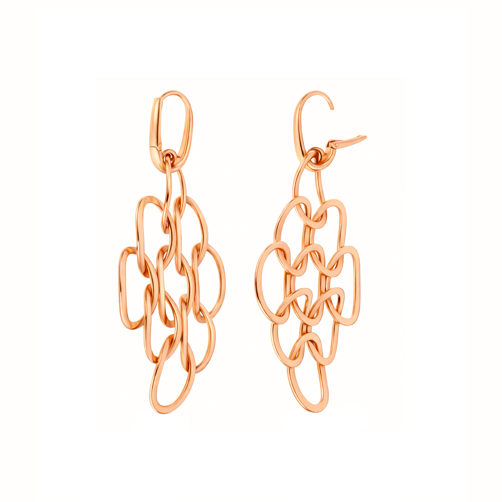Gold Link Earrings