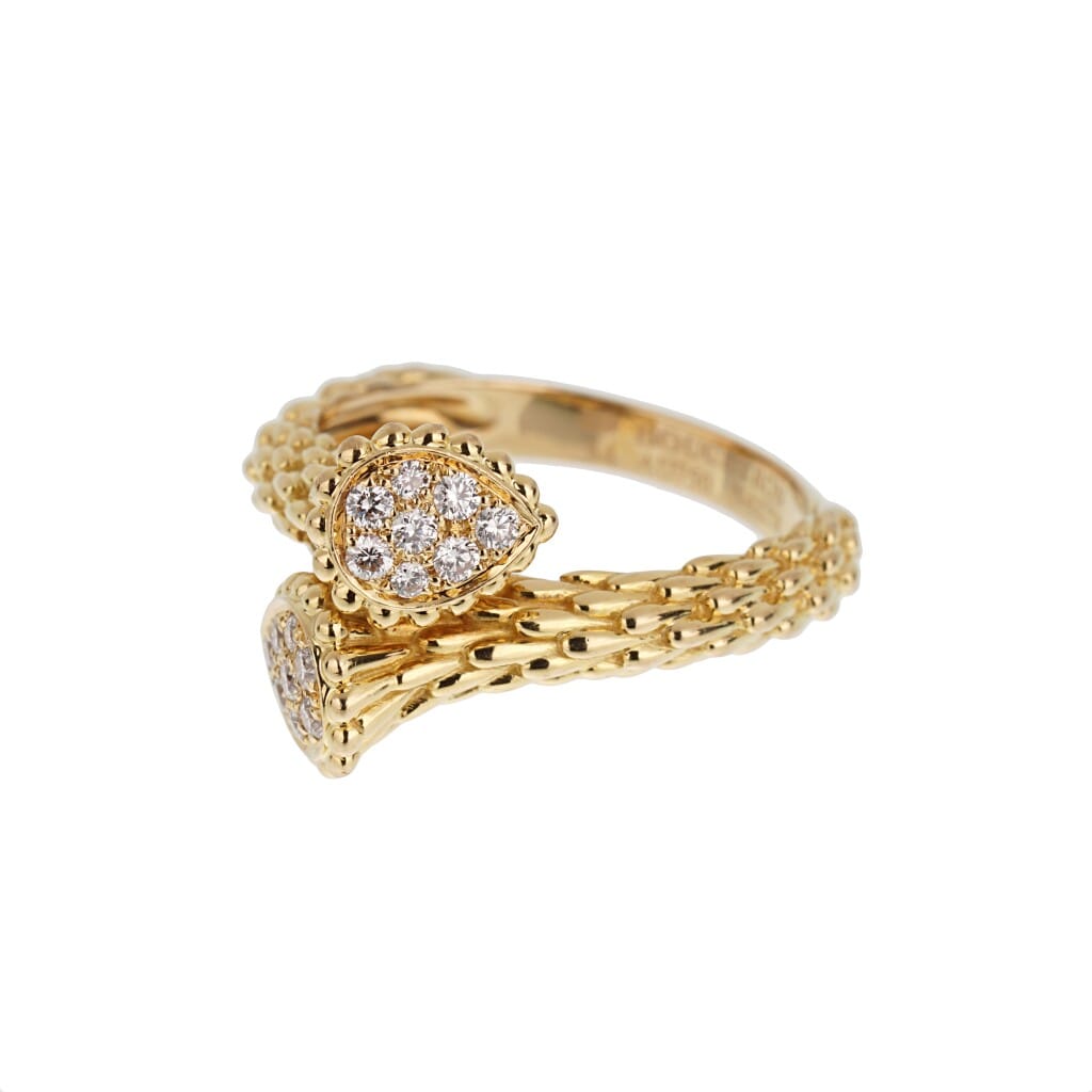 Gold and Diamond Serpent Bohème Toi Et Moi Ring