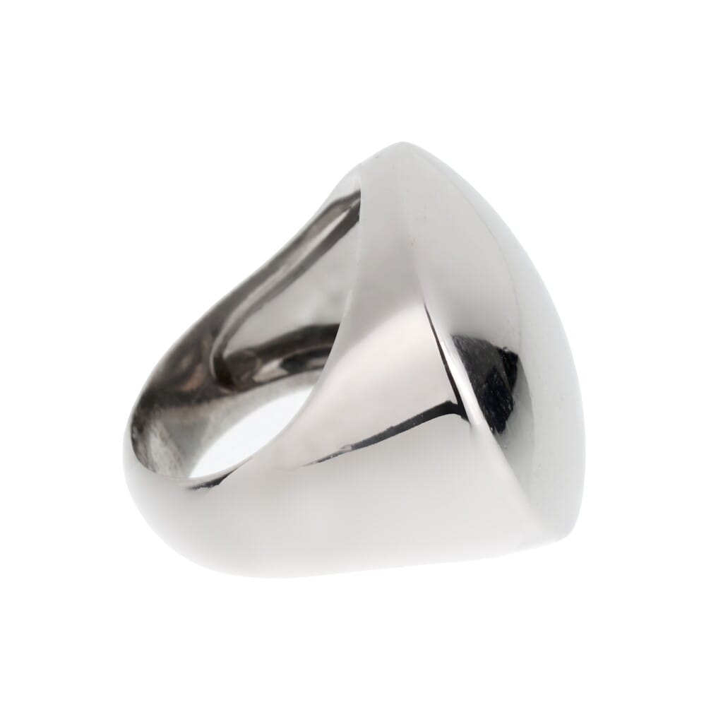 White Gold Bombé Ring