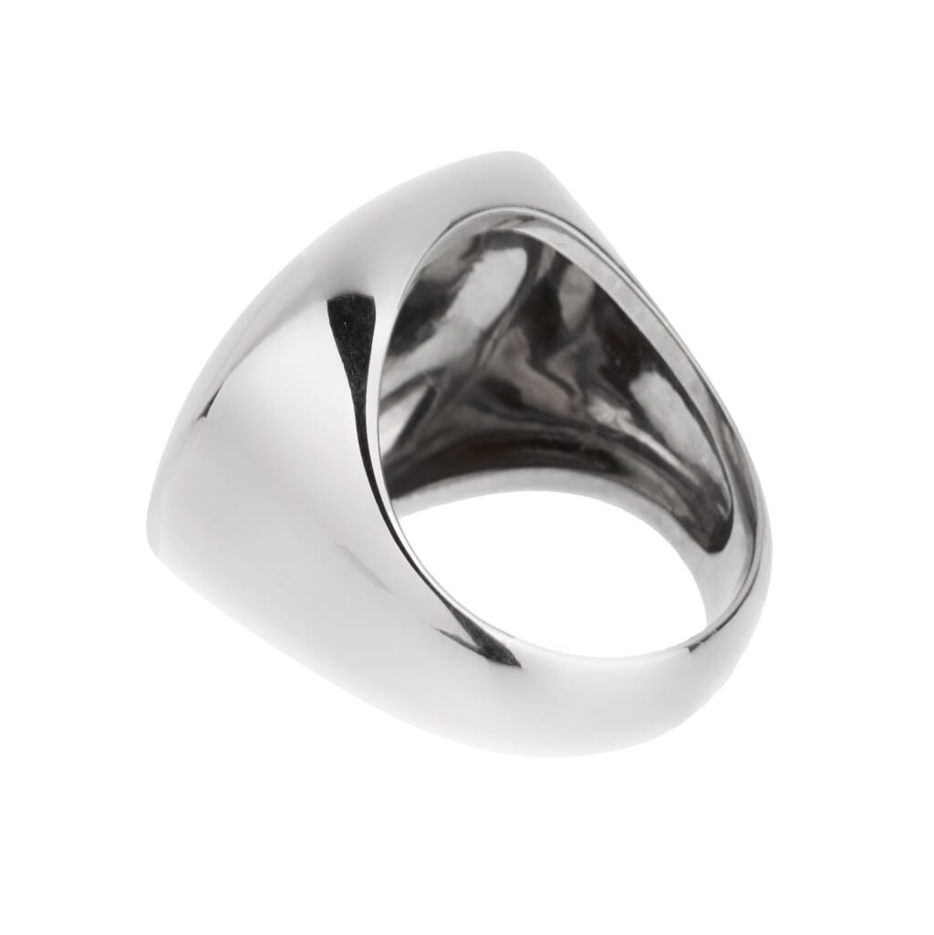White Gold Bombé Ring