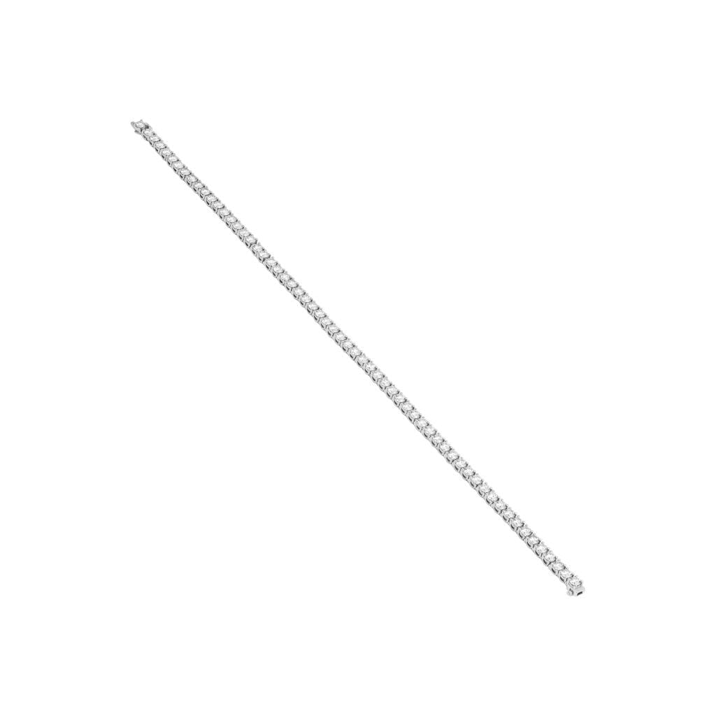 Platinum 4.30ctw Round Brilliant Cut Diamond Tennis Bracelet