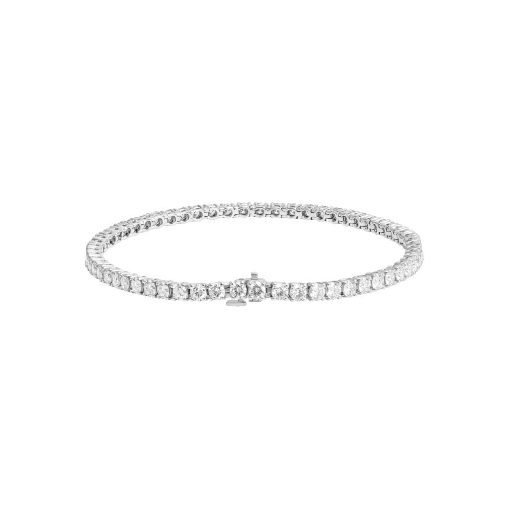 Platinum 4.30ctw Round Brilliant Cut Diamond Tennis Bracelet