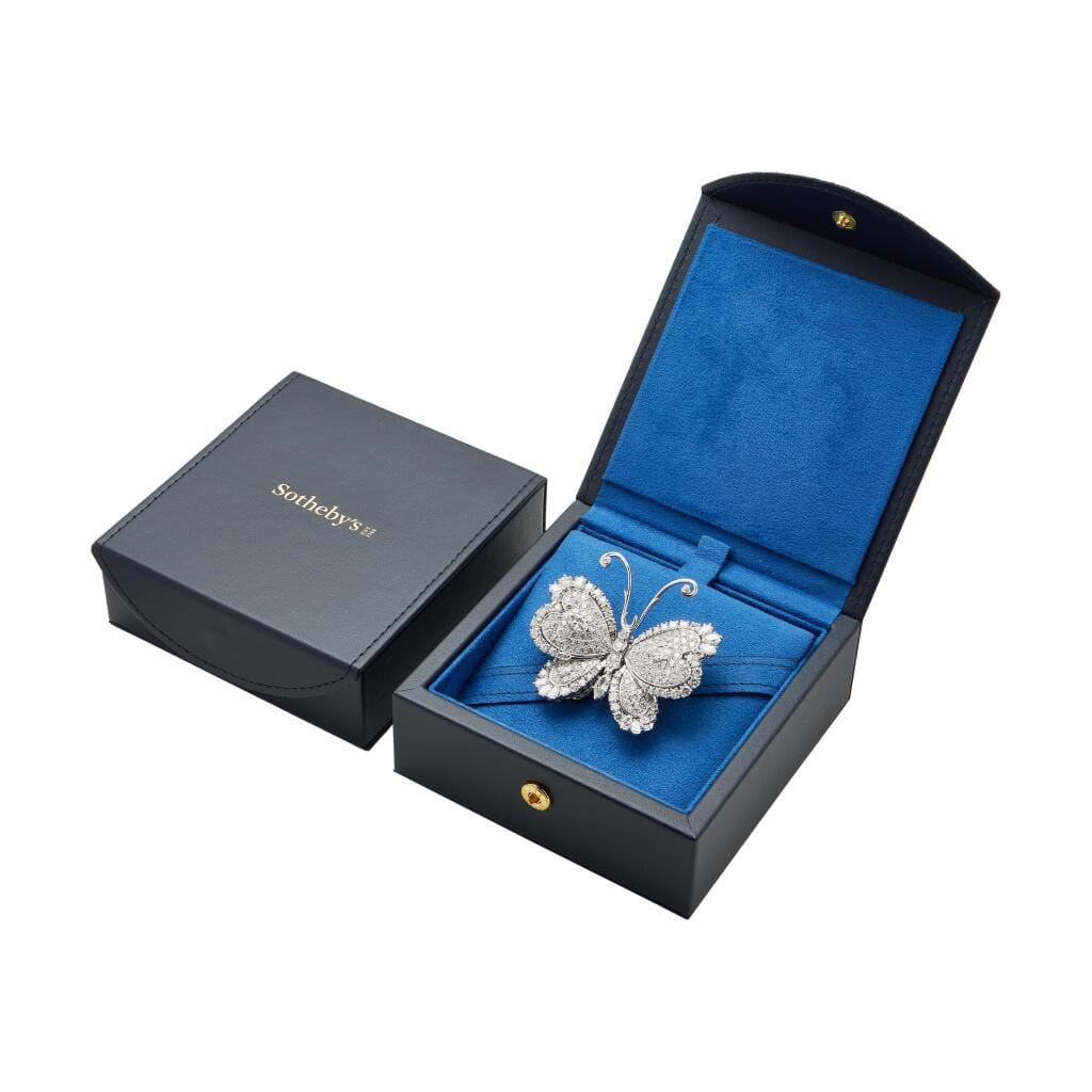 White Gold and Diamond Butterfly Brooch