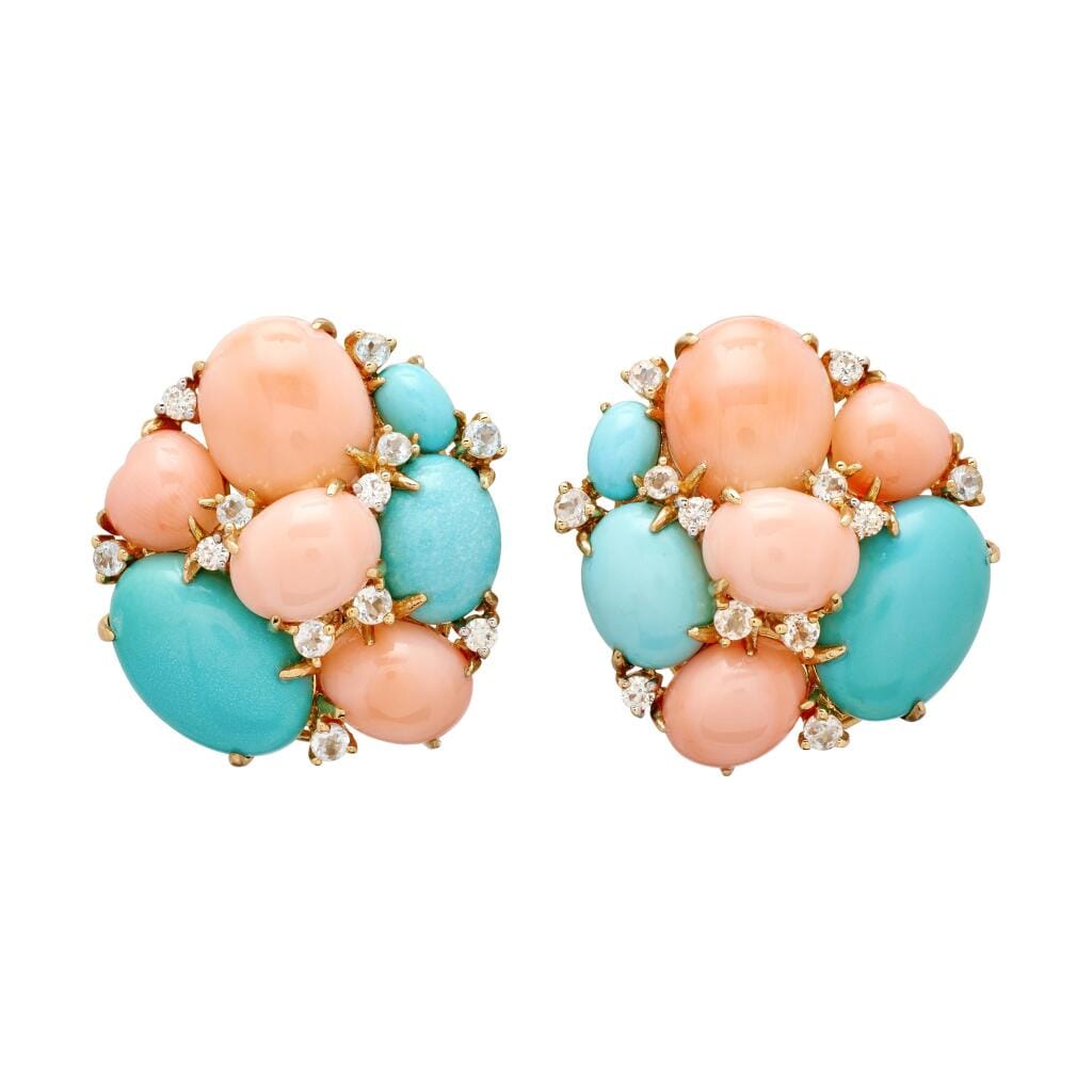 Gold, Multigem and Diamond Earclips