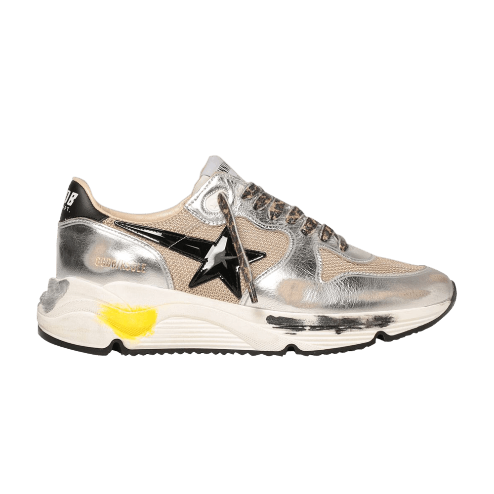 Golden Goose Running Sole Silver Beige