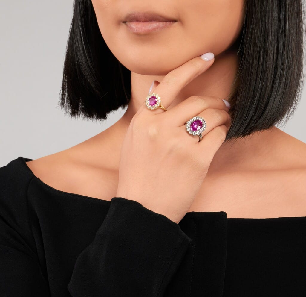 Gold, 2.47ct Burmese Pink Sapphire and Diamond Ring
