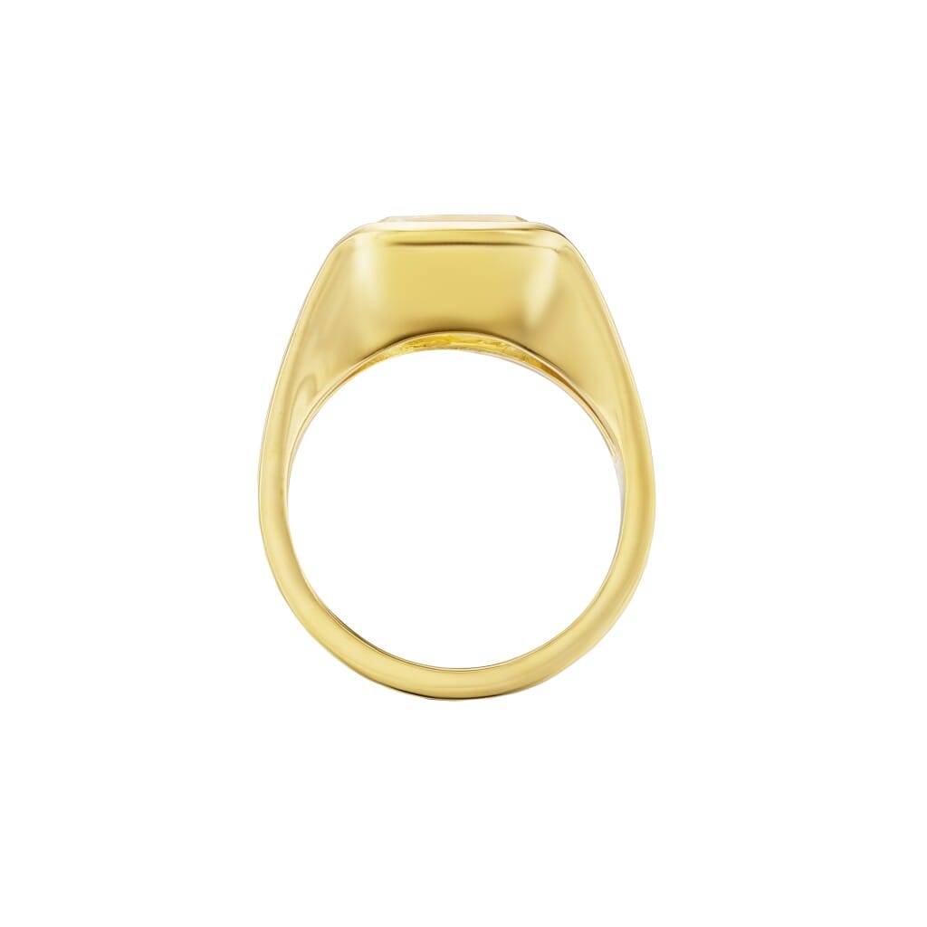Gold, 4.11ct Cushion Cut Fancy Yellow Diamond and Diamond Ring