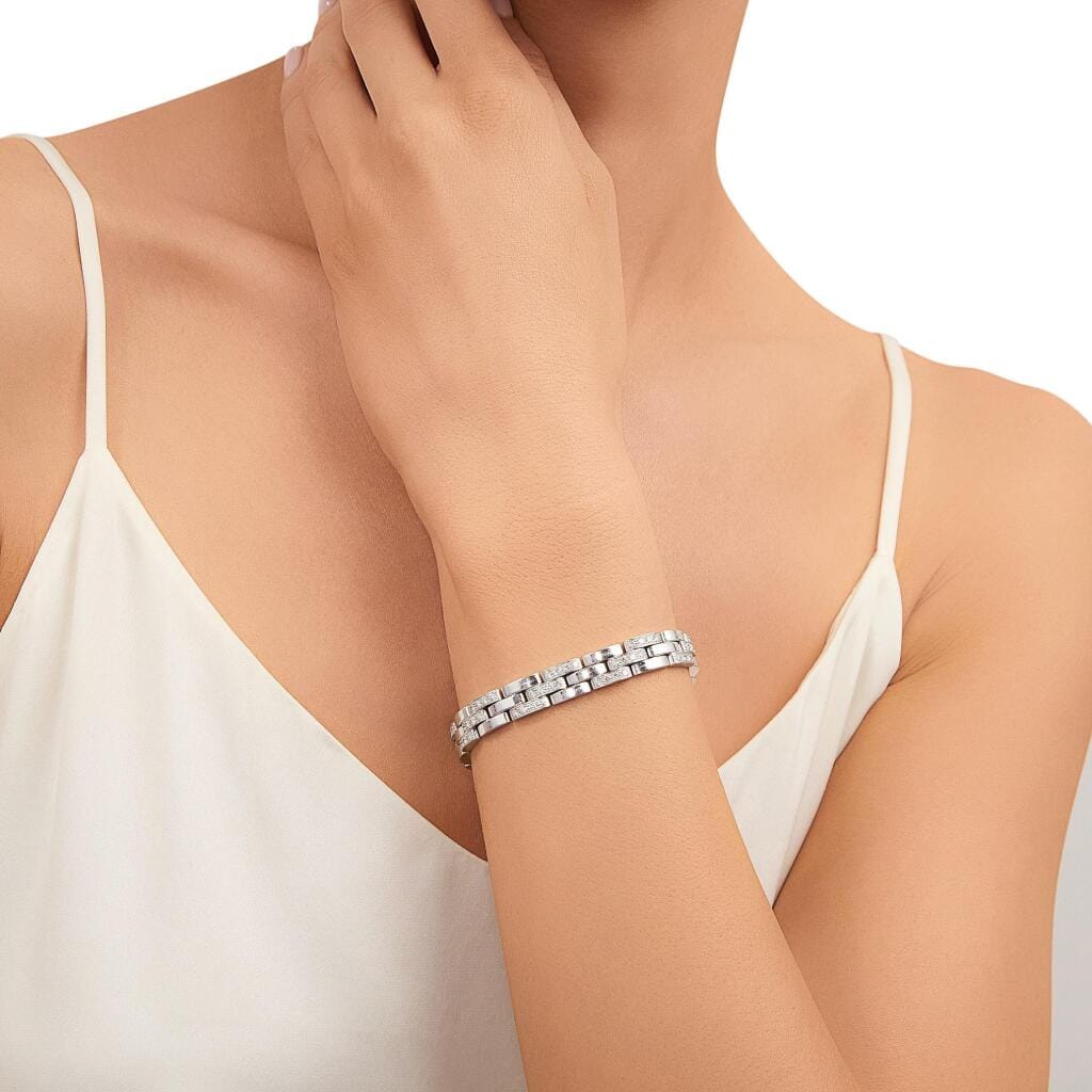 White Gold and Diamond Maillon Panthère Bracelet
