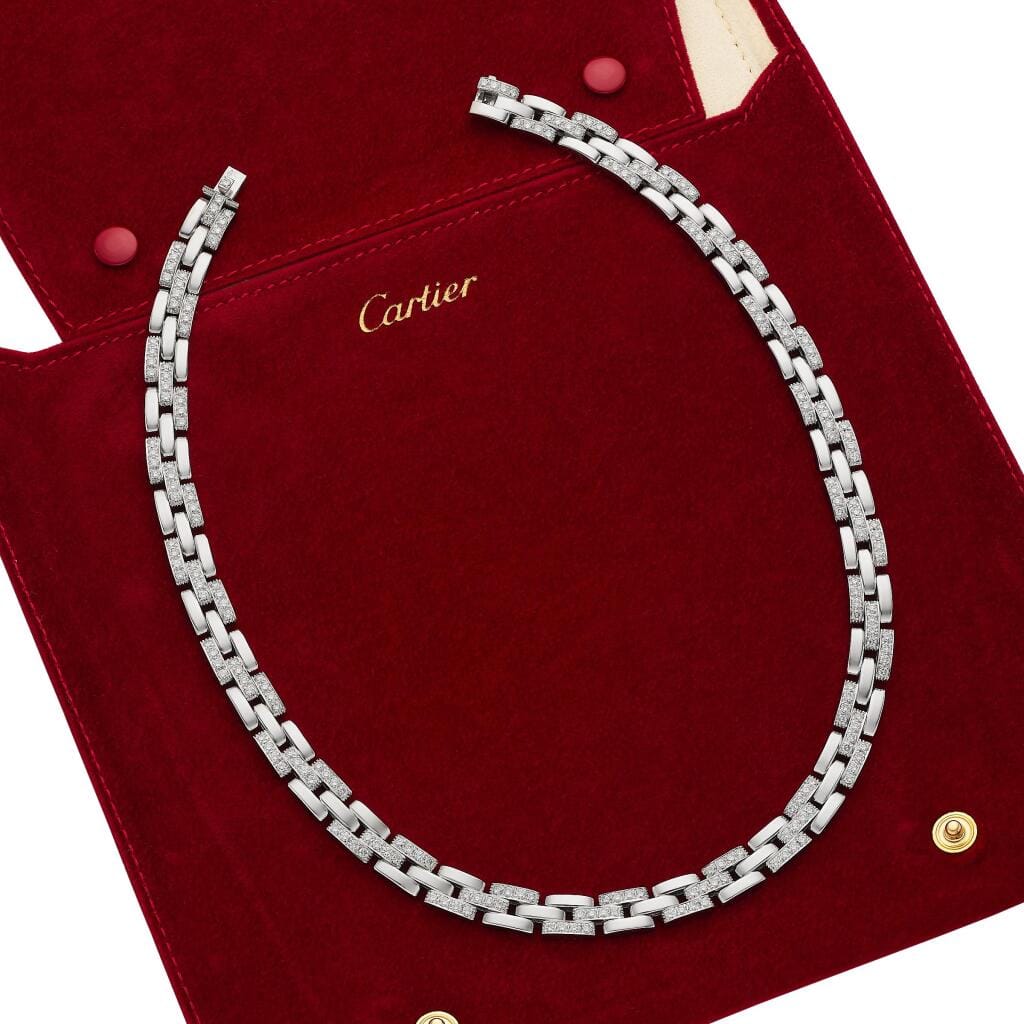 White Gold and Diamond Maillon Panthère Necklace