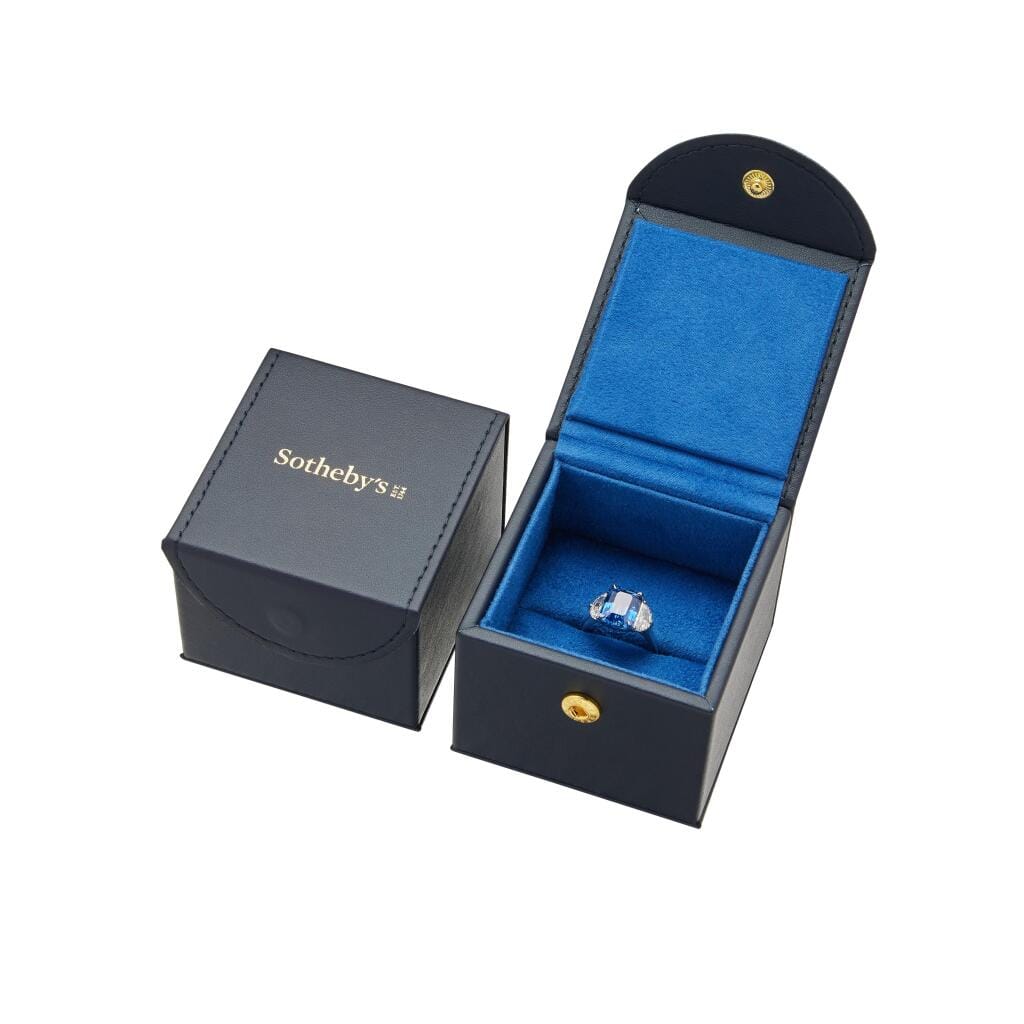 Platinum, 7.62ct Ceylon Sapphire and Diamond Ring