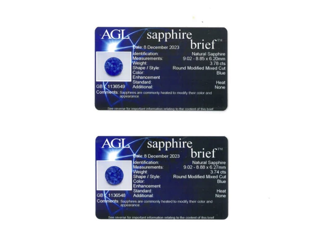 White Gold, 7.52ctw Sapphire and Diamond Stud Earrings