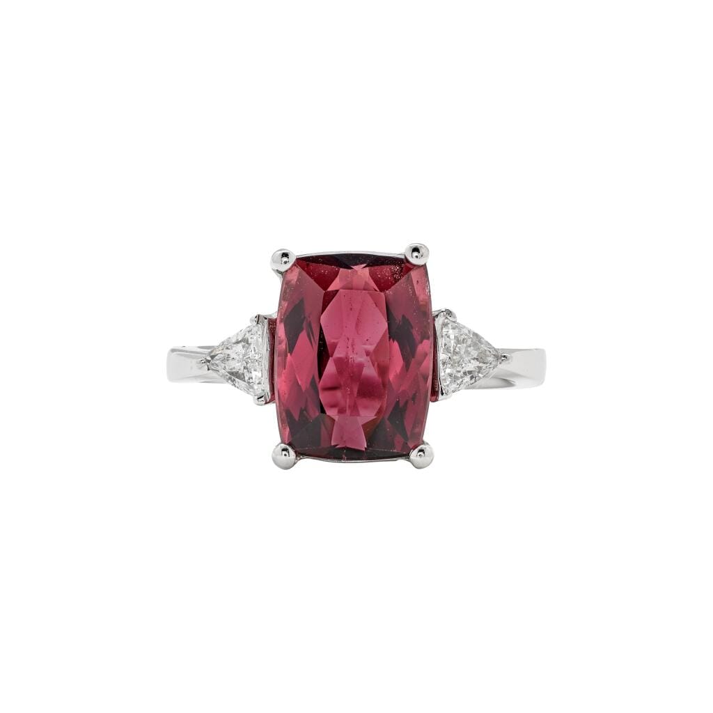 White Gold, 4.34ct Tourmaline and Diamond Ring
