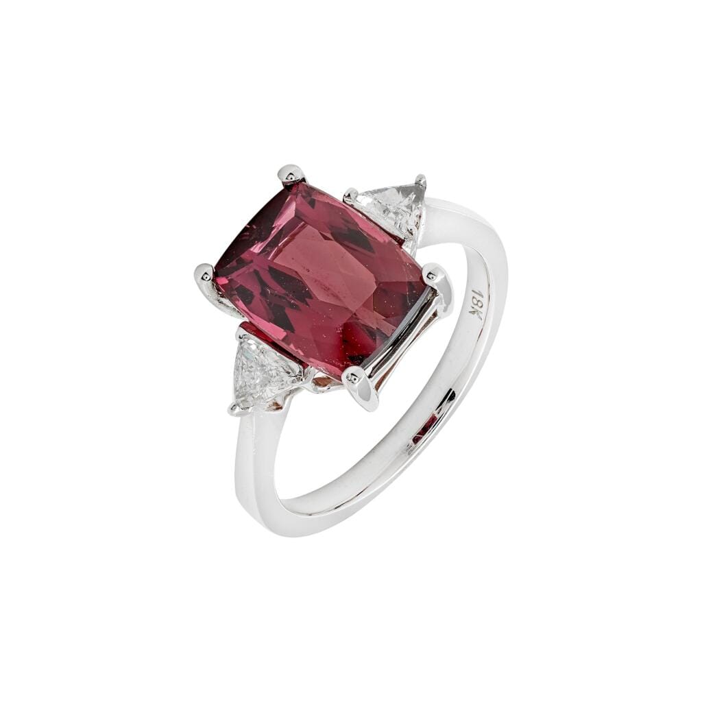 White Gold, 4.34ct Tourmaline and Diamond Ring