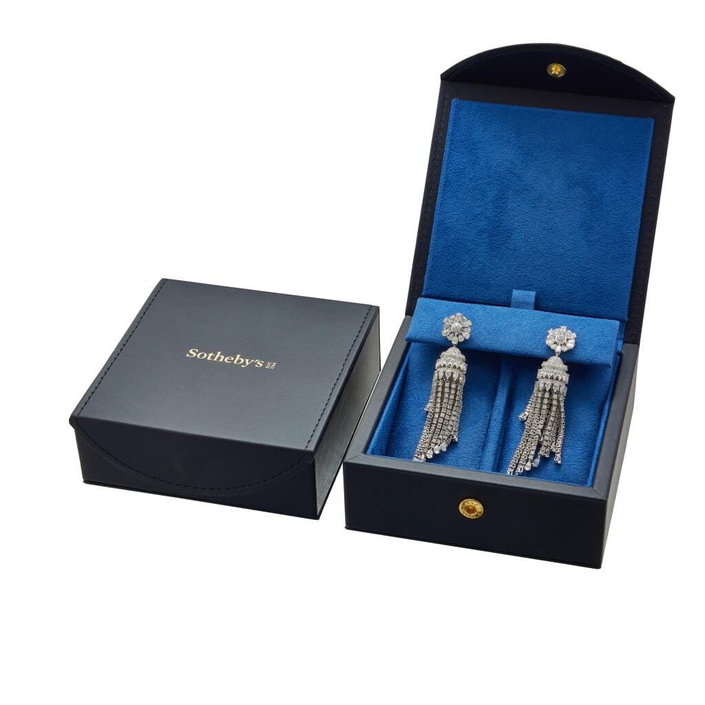 White Gold and Diamond Chandelier Earrings