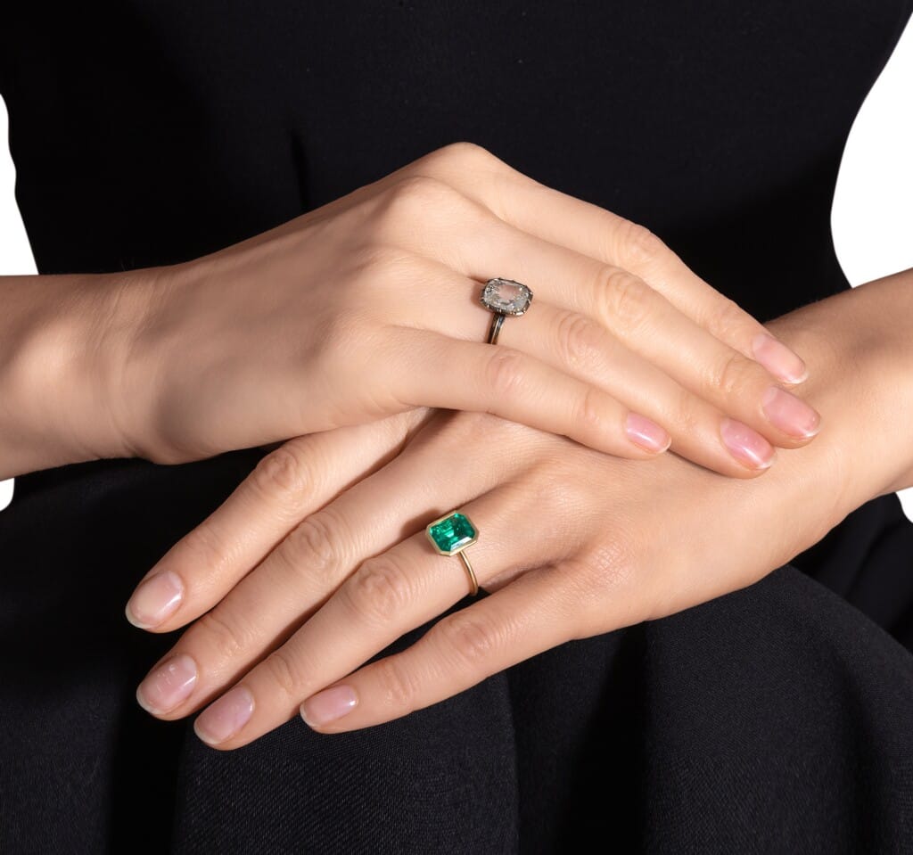 Gold and 2.42ct Colombian Emerald Ring