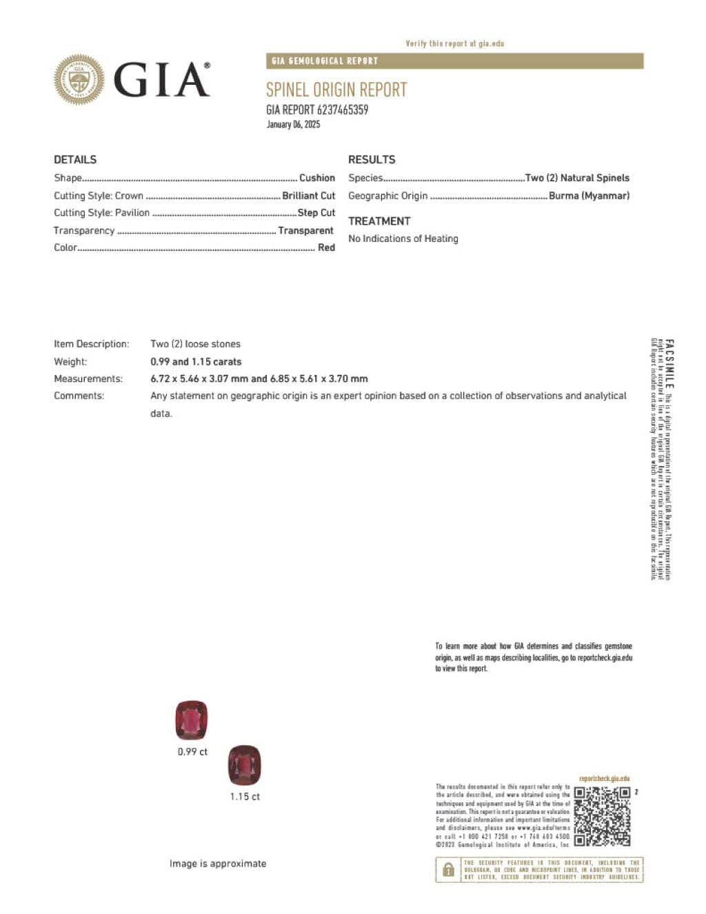 White Gold, 2.14ctw Burmese Spinel and Diamond Stud Earrings