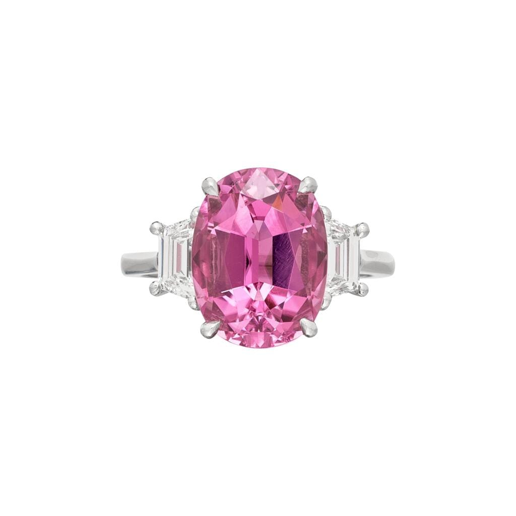 Platinum, 5.25ct Tourmaline and Diamond Ring
