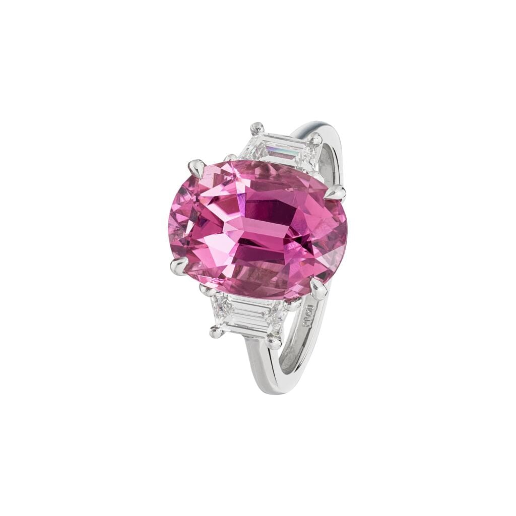 Platinum, 5.25ct Tourmaline and Diamond Ring