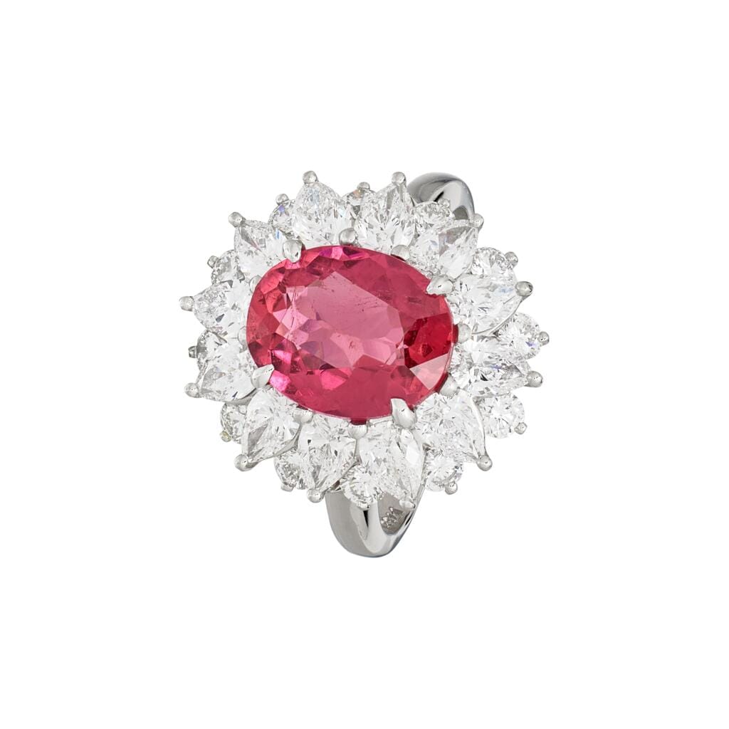 Platinum, 2.70ct Tourmaline and Diamond Ring
