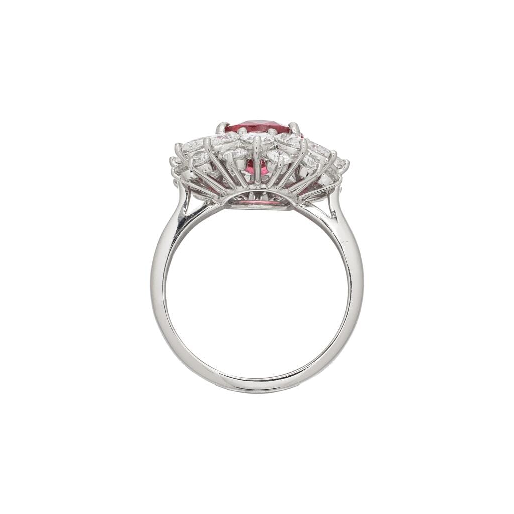 Platinum, 2.70ct Tourmaline and Diamond Ring