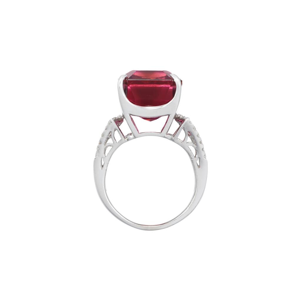 White Gold, 14.00ct Tourmaline and Diamond Ring