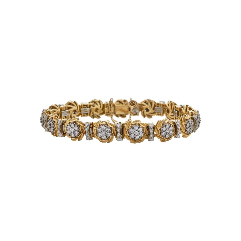 Vintage Gold, White Gold, and Diamond Bracelet