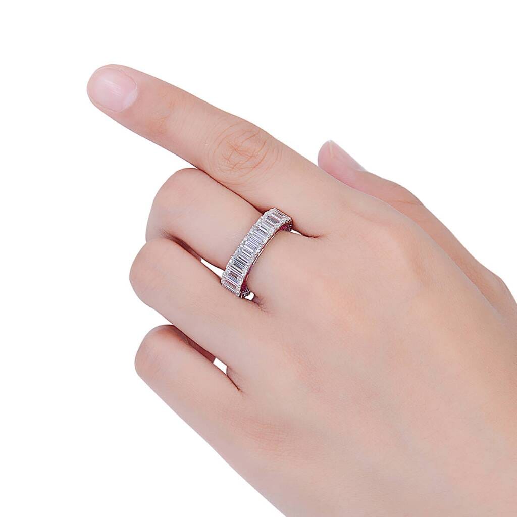White Gold, 6.70ctw Diamond and Ruby Eternity Band Ring