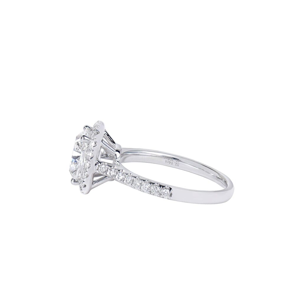 White Gold, 2.04ct Fancy Cut Diamond and Diamond Engagement Ring