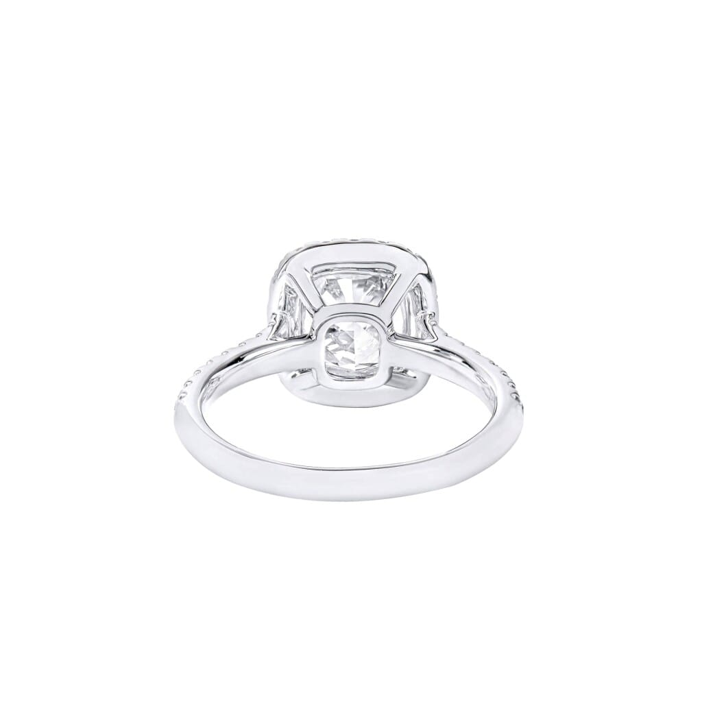 White Gold, 2.04ct Fancy Cut Diamond and Diamond Engagement Ring