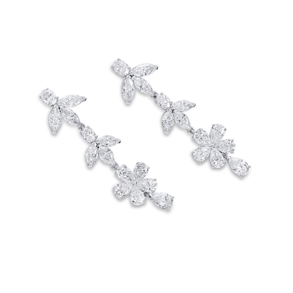 White Gold and 6.00ctw Diamond Drop Earrings