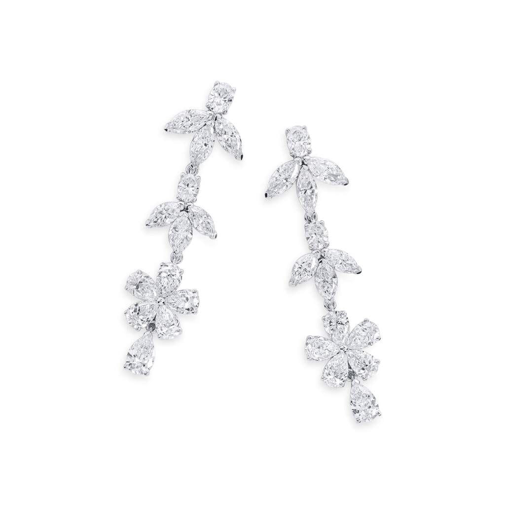 White Gold and 6.00ctw Diamond Drop Earrings