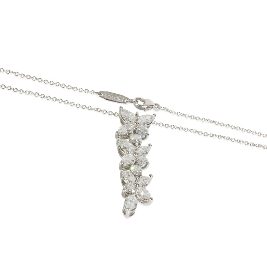Platinum and Diamond Victoria Pendant Necklace