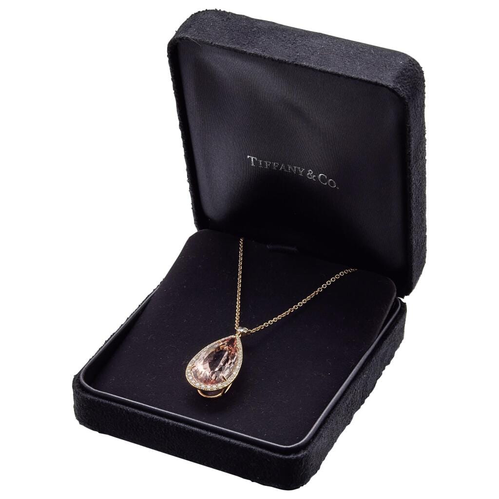 Rose Gold, 14.91ct Morganite and Diamond Soleste Pendant Necklace