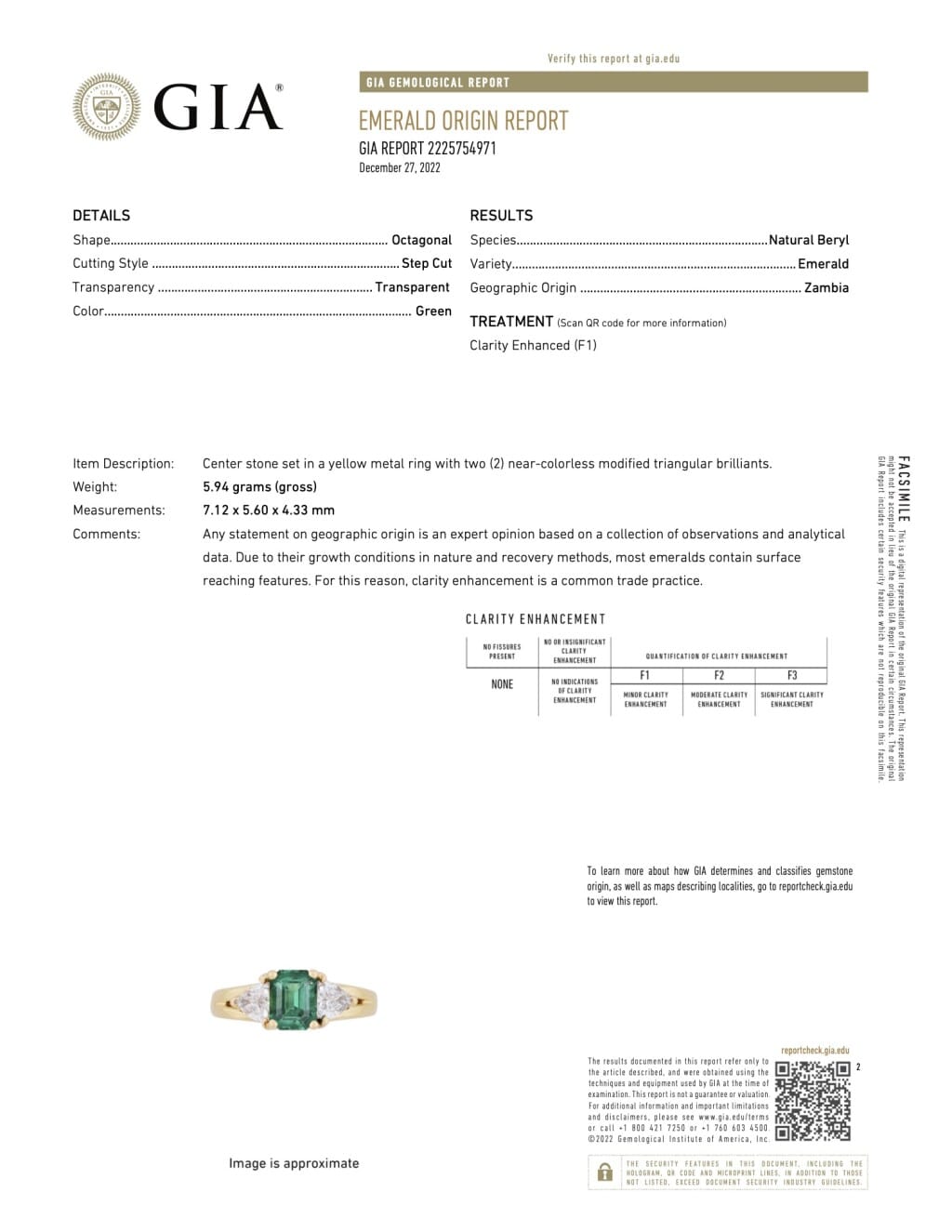 Gold, 1.30ct Zambian Emerald and Diamond Ring