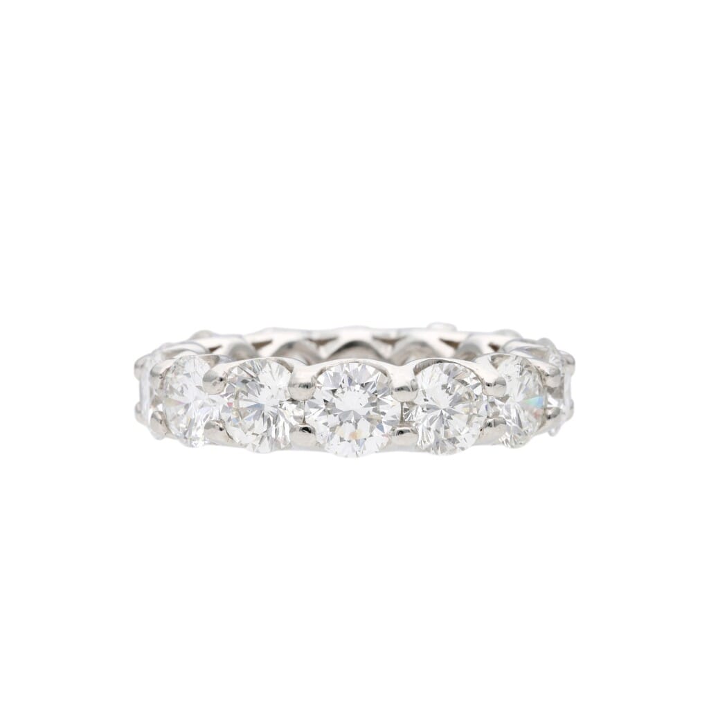 Platinum and 6.50ctw Round Brilliant Cut Diamond Eternity Ring
