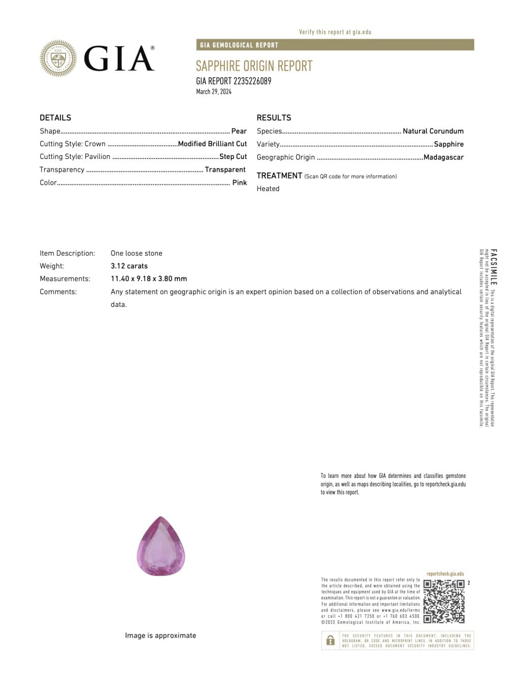 Platinum, Rose Gold, 3.12ct Madagascar Pink Sapphire and Diamond Ring