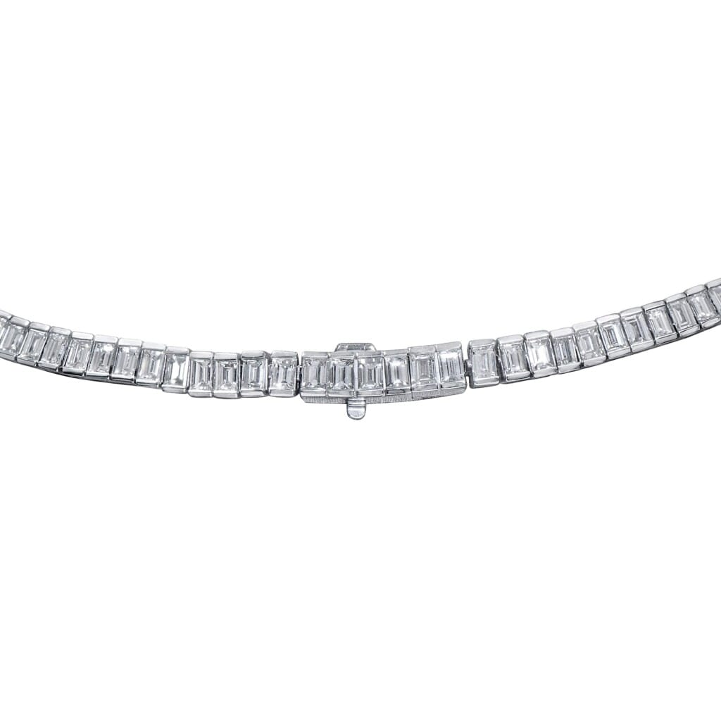 White Gold, 22.40ct Sapphire and 39.00ct Diamond Necklace