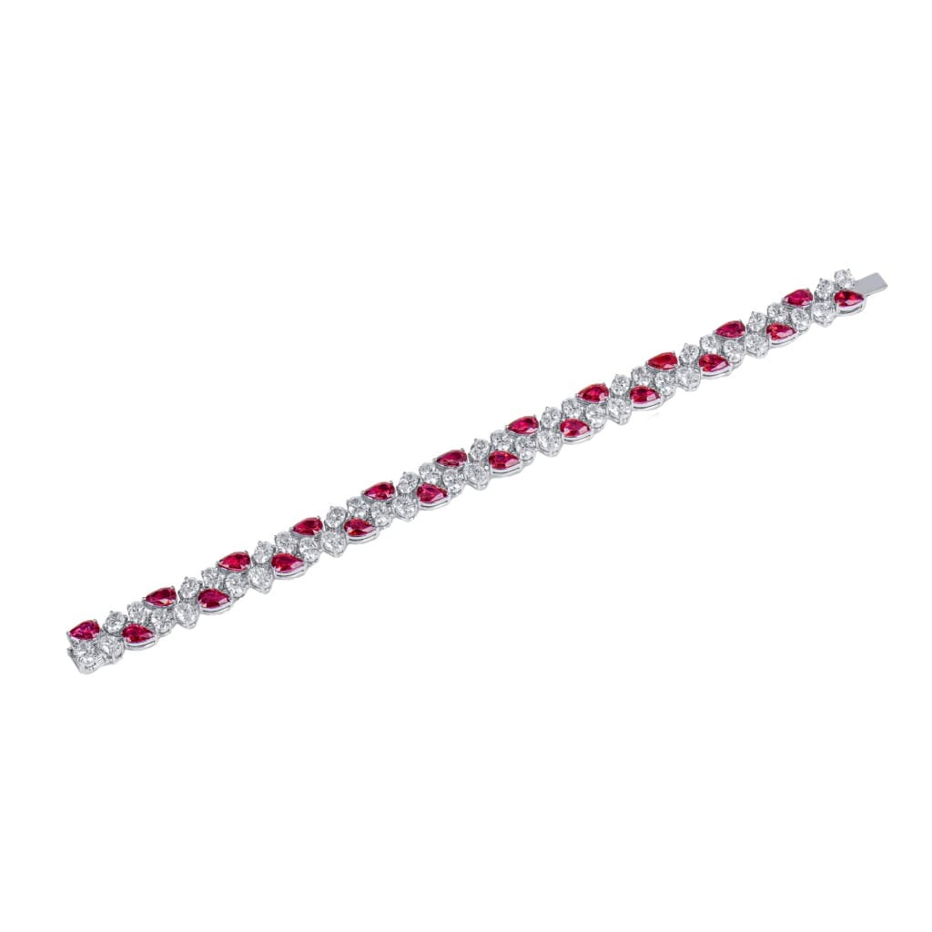 White Gold, Ruby and Diamond Bracelet