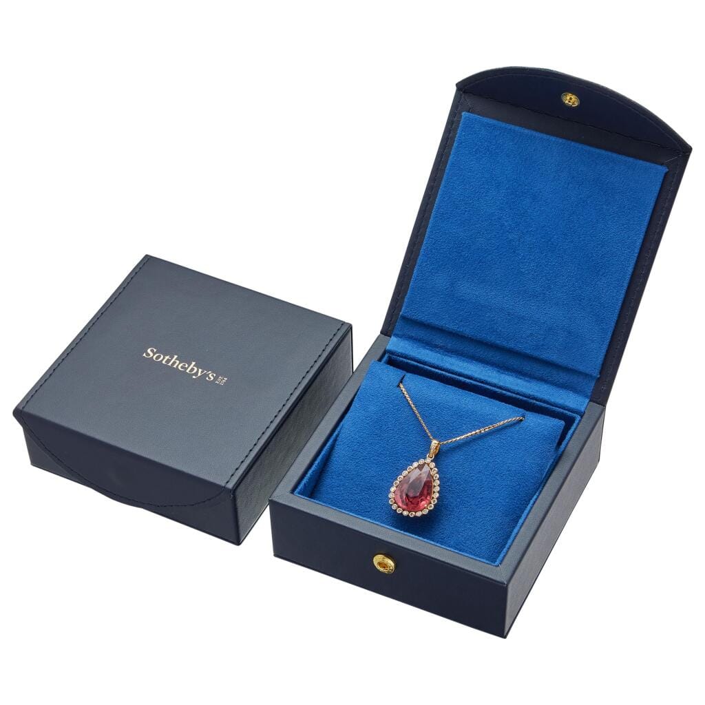 Gold, 16.25ct Tourmaline and Diamond Pendant Necklace