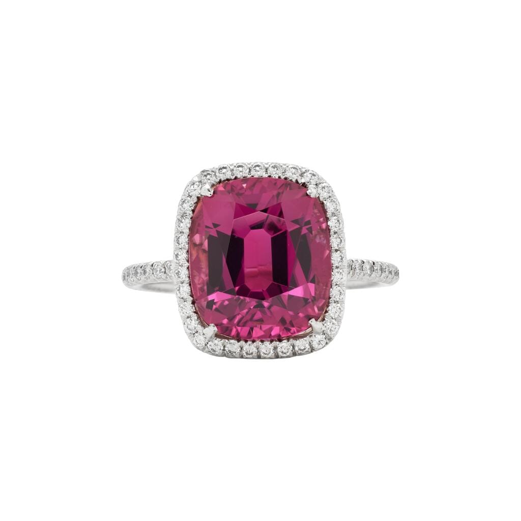 Platinum, 4.15ct Tourmaline and Diamond Ring