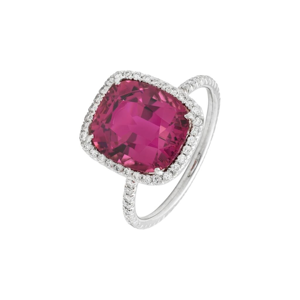 Platinum, 4.15ct Tourmaline and Diamond Ring