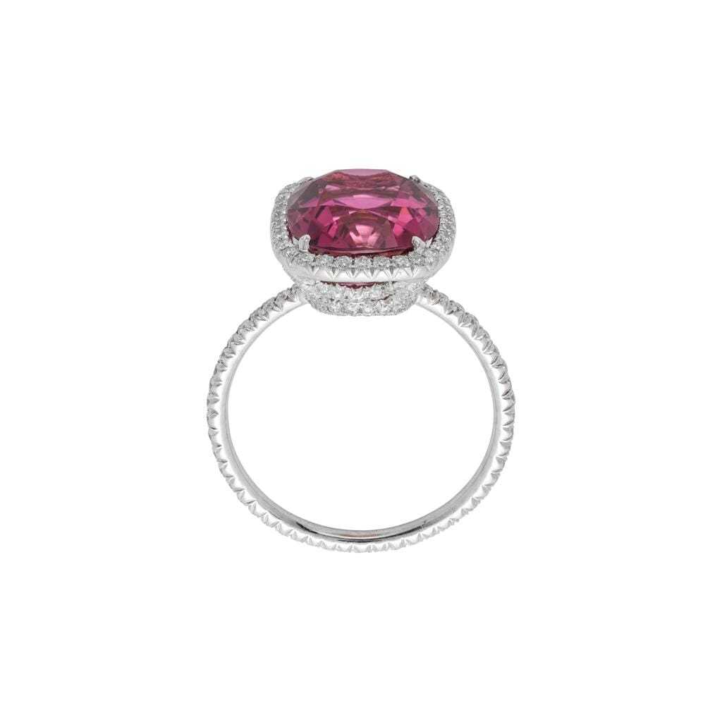 Platinum, 4.15ct Tourmaline and Diamond Ring