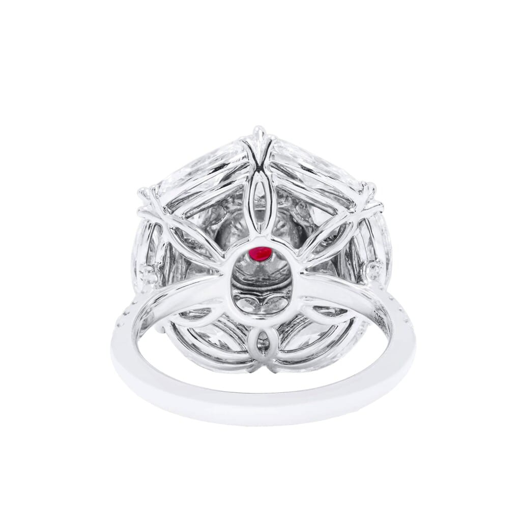 White Gold, 2.62ct Mozambique Ruby and Diamond Ring