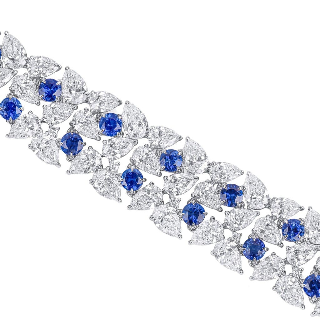 White Gold, Sapphire and Diamond Bracelet