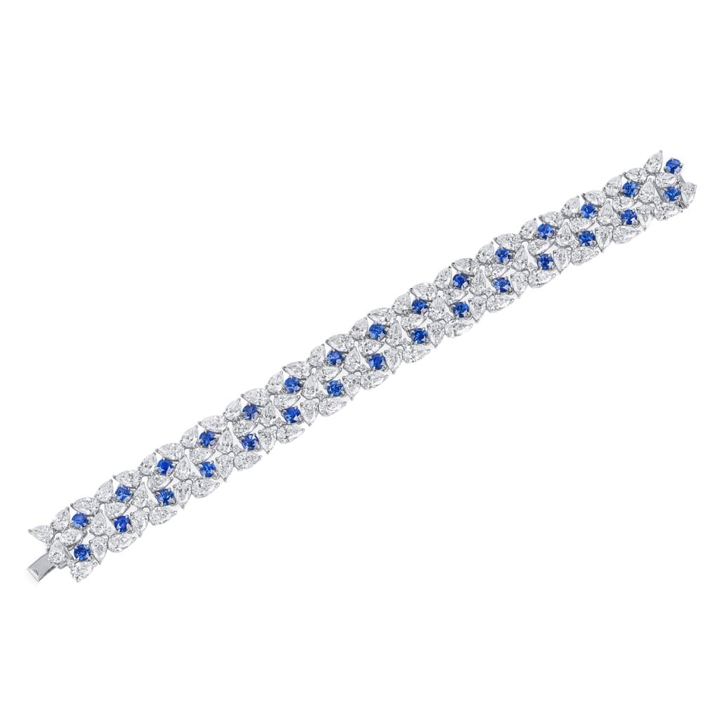 White Gold, Sapphire and Diamond Bracelet