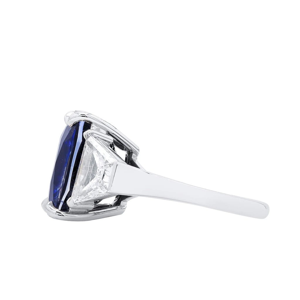 White Gold, 18.71ct Ceylon Sapphire and Diamond Ring