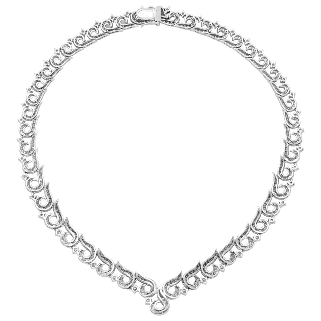 White Gold and Diamond Necklace