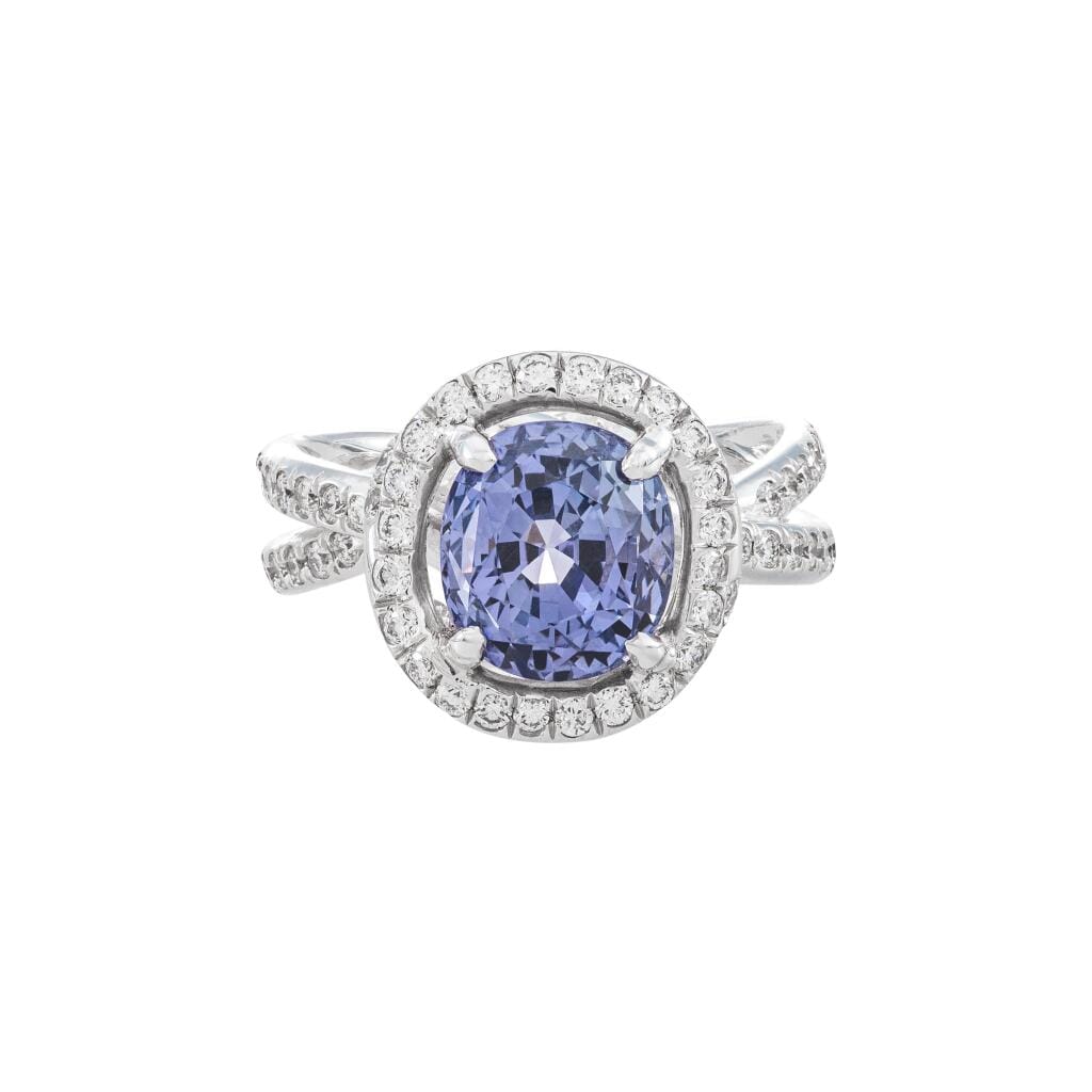 White Gold, 4.80ct Purple Sapphire and Diamond Ring