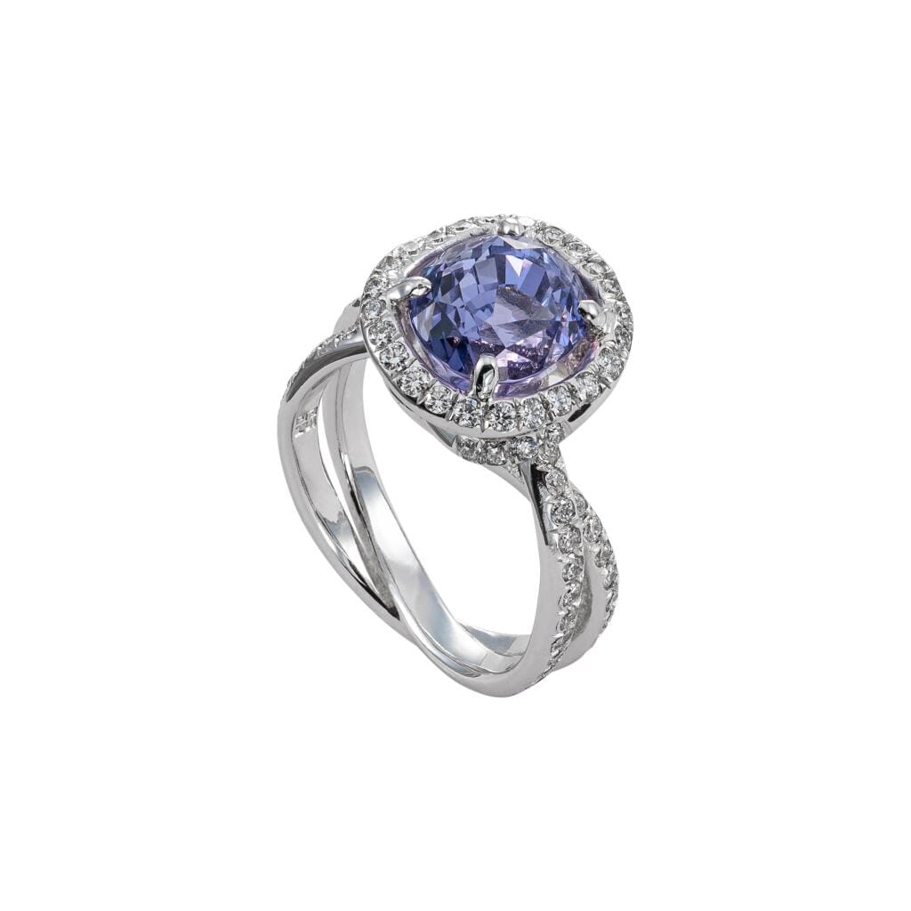 White Gold, 4.80ct Purple Sapphire and Diamond Ring
