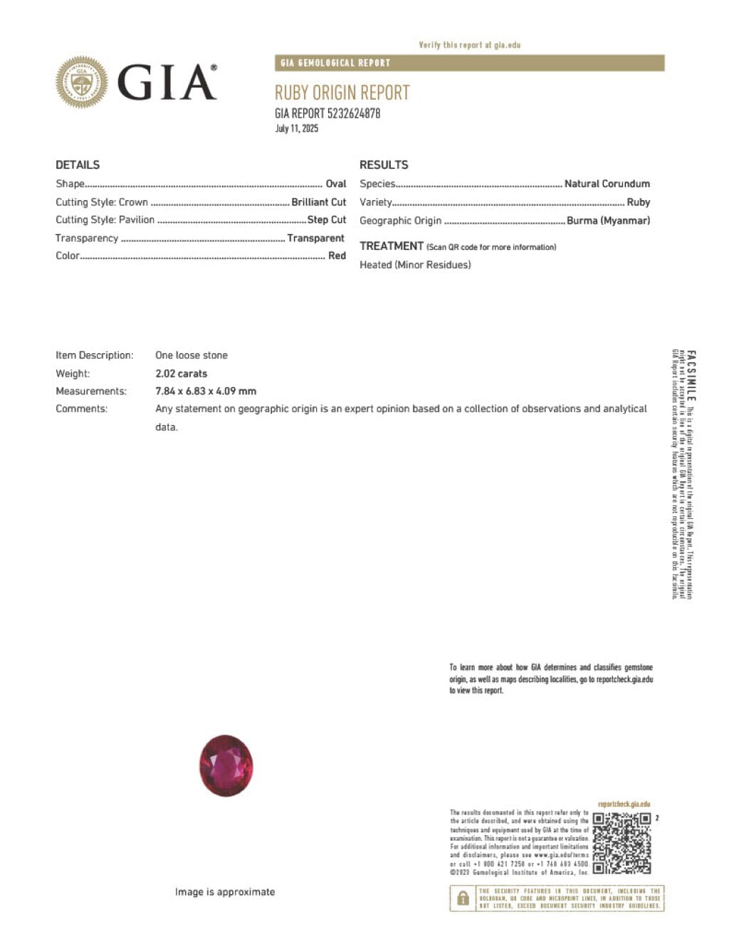 White Gold, 2.02ct Burmese Ruby and Diamond Pendant Necklace